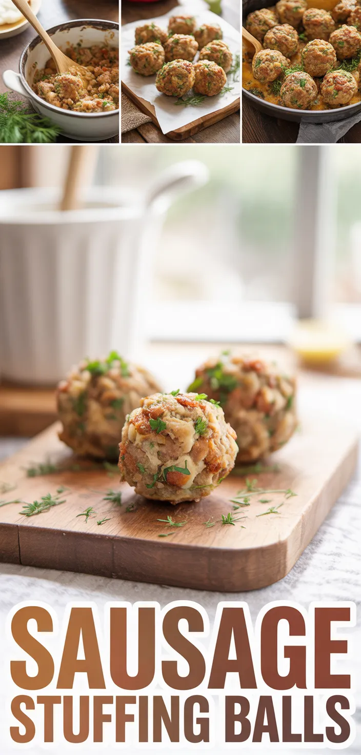 A photo of Sausage Stuffing Balls ⋆ That One Mom Recipe