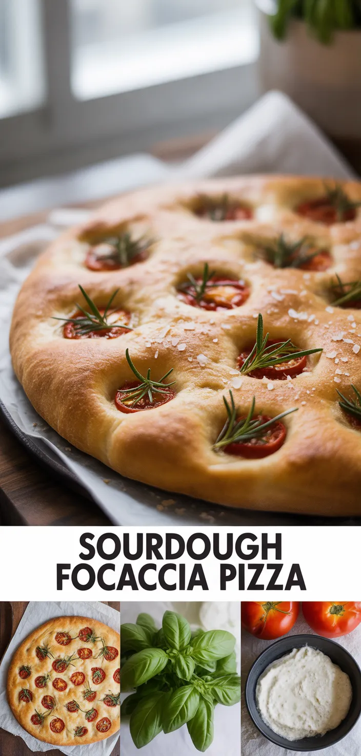 A photo of Sourdough Focaccia Pizza Recipe