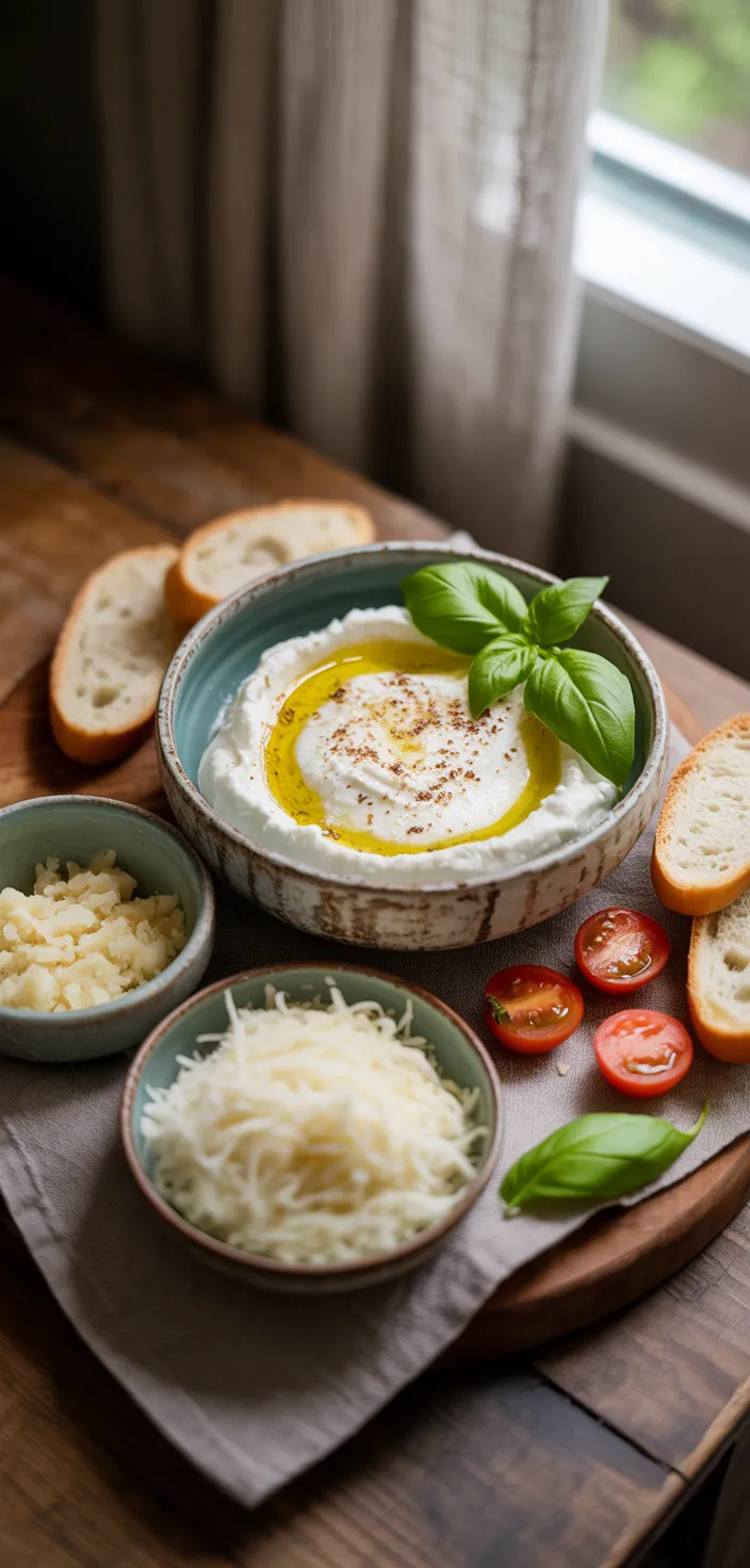 Ingredients photo for MOM’S BAKED RICOTTA DIP Recipe