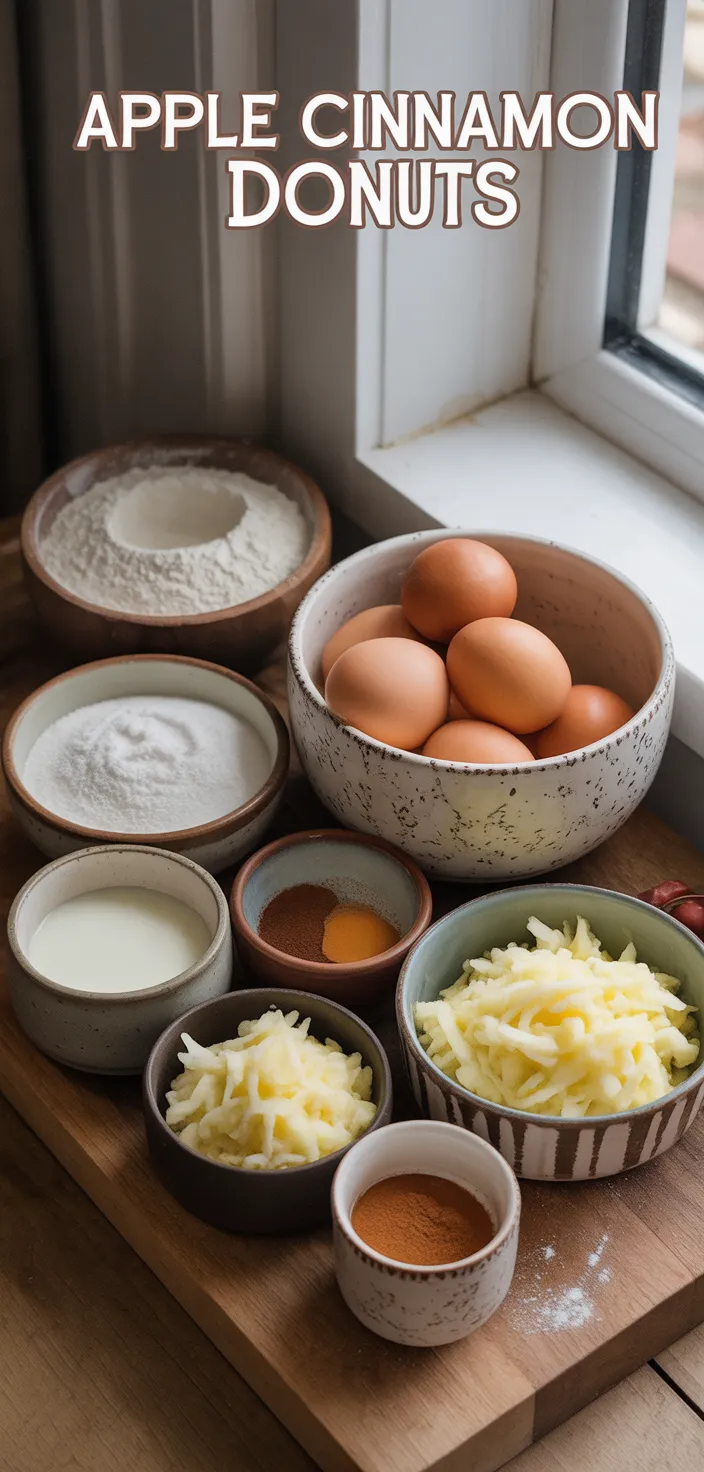 Ingredients photo for Apple Cinnamon Donuts Recipe