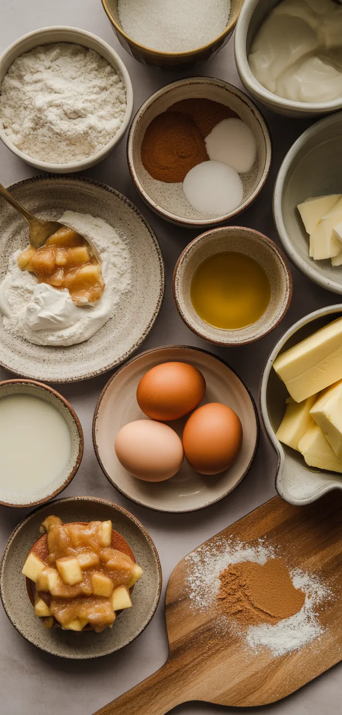 Ingredients photo for Apple Pie Baked Donuts Recipe