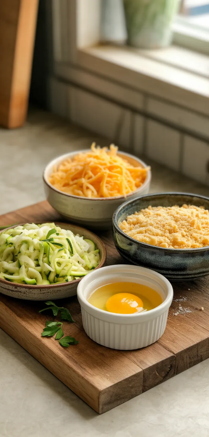 Ingredients photo for Cheesy Zucchini Tots Recipe