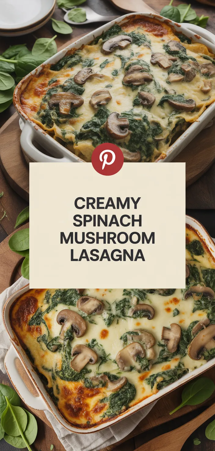 A photo of Creamy Spinach Mushroom Lasagna Recipe