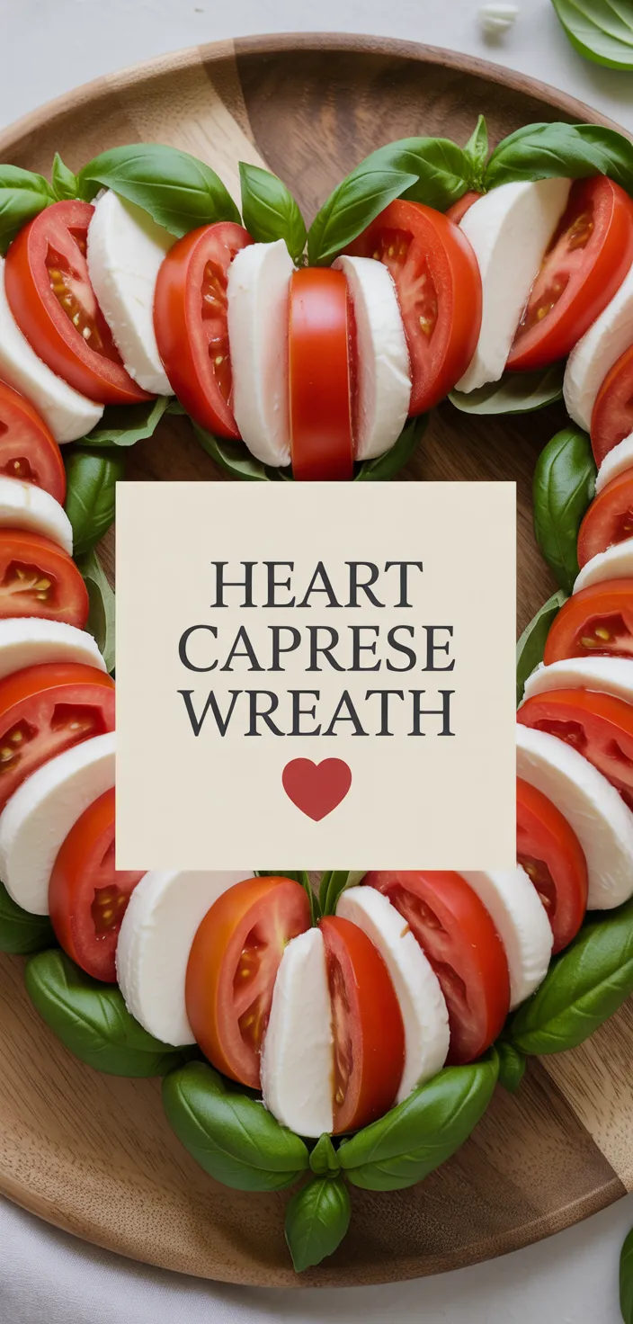 A photo of Heart Caprese Wreath ❤️ Recipe