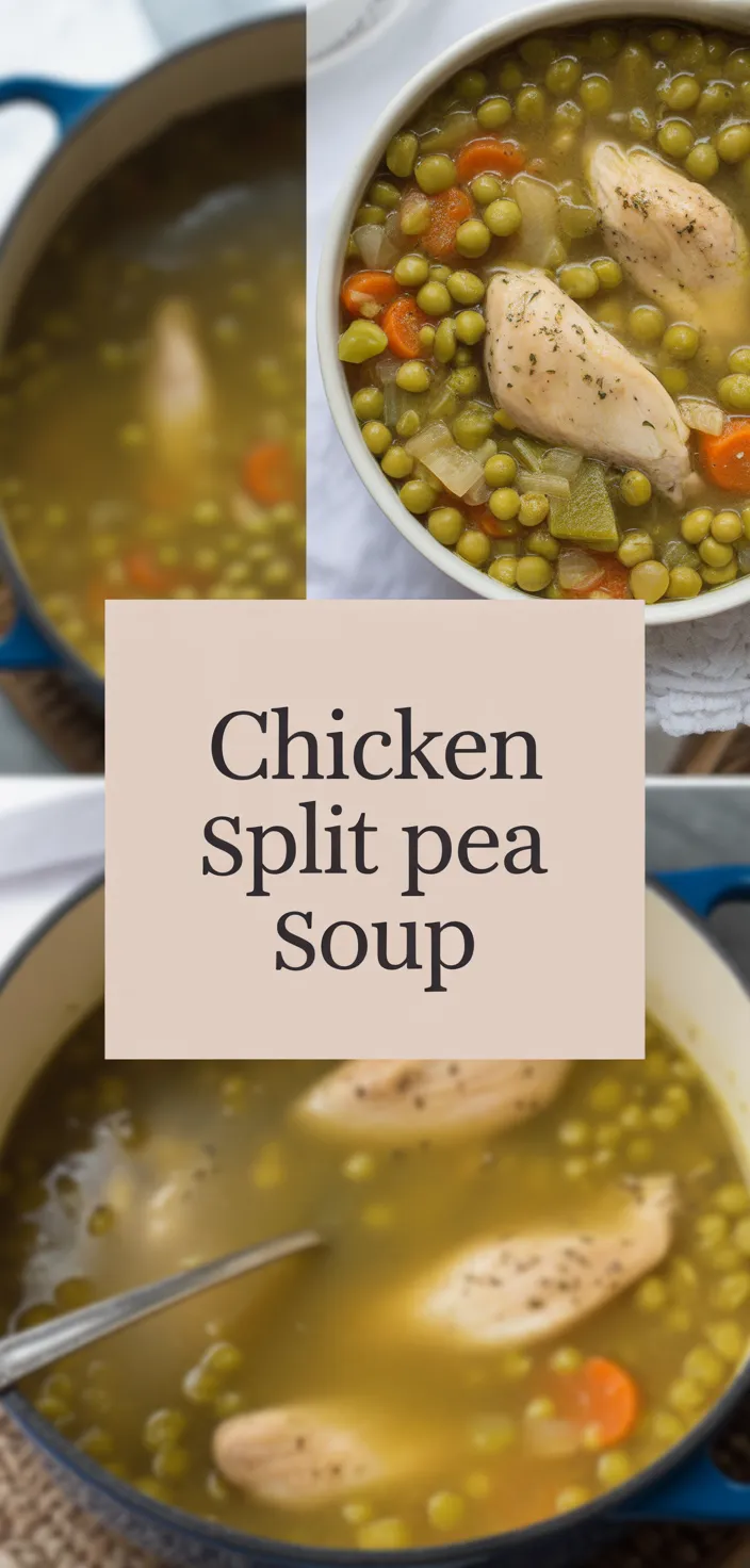 A photo of Homemade Split Pea Soup With Chicken Recipe