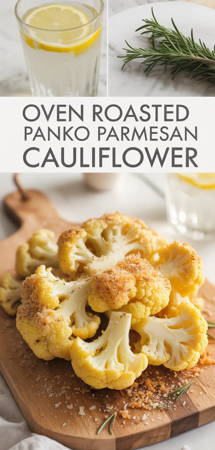 A photo of Oven Roasted Panko Parmesan Cauliflower Recipe
