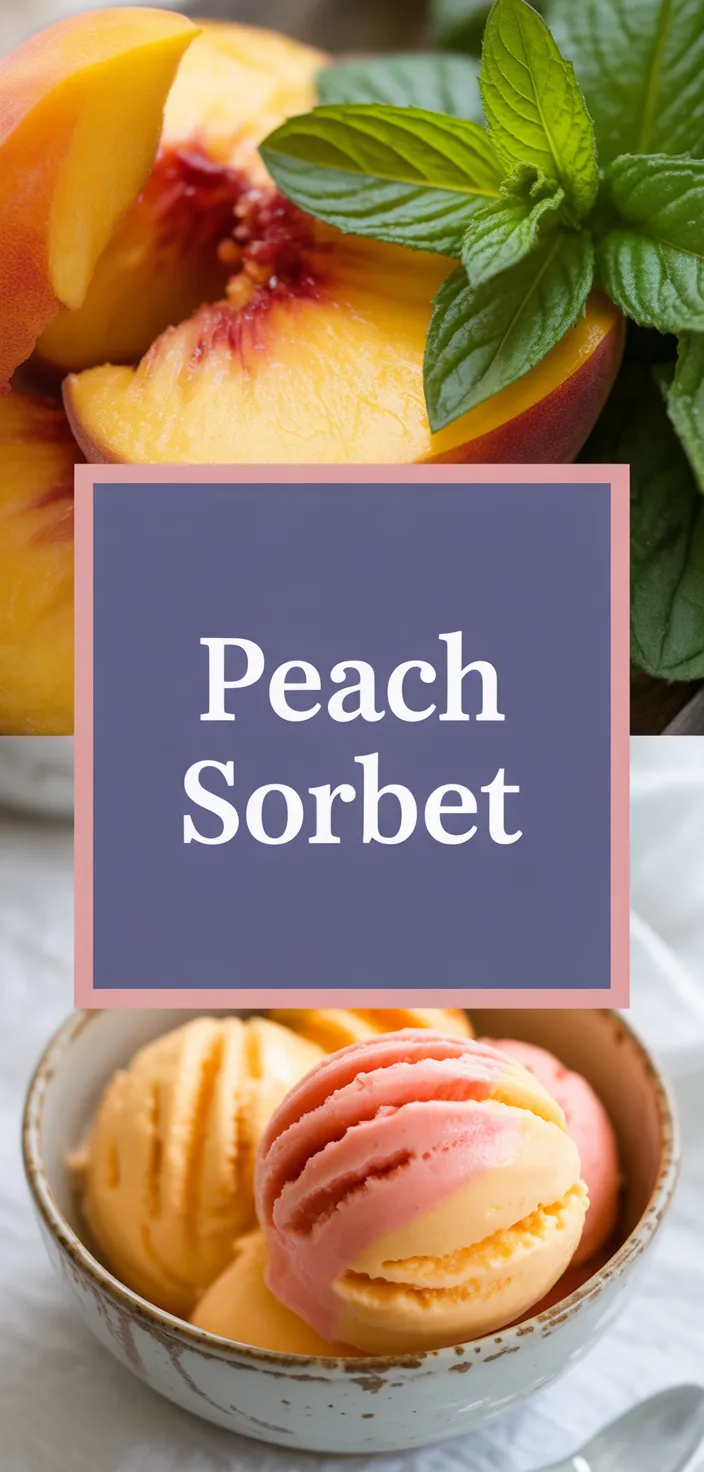 A photo of Peach Sorbet Recipe