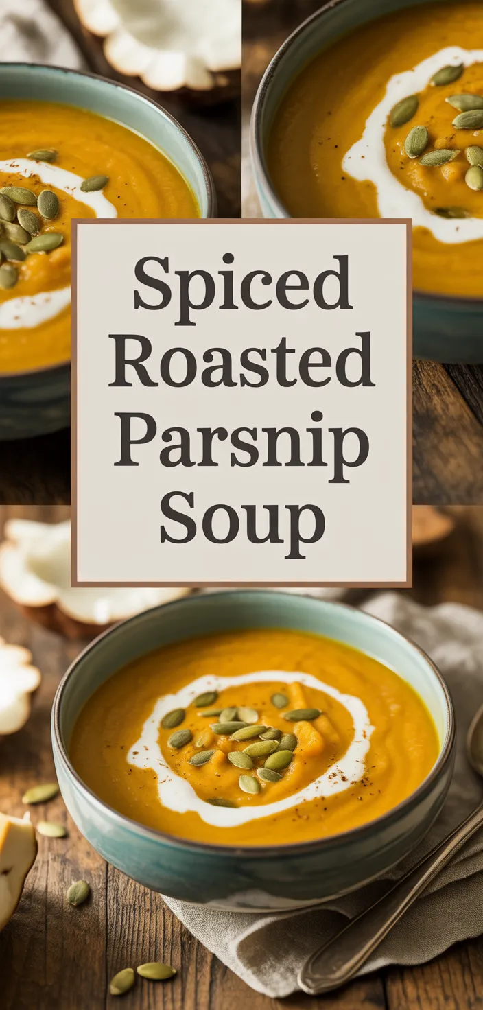 A photo of Spiced Roasted Parsnip Soup Recipe
