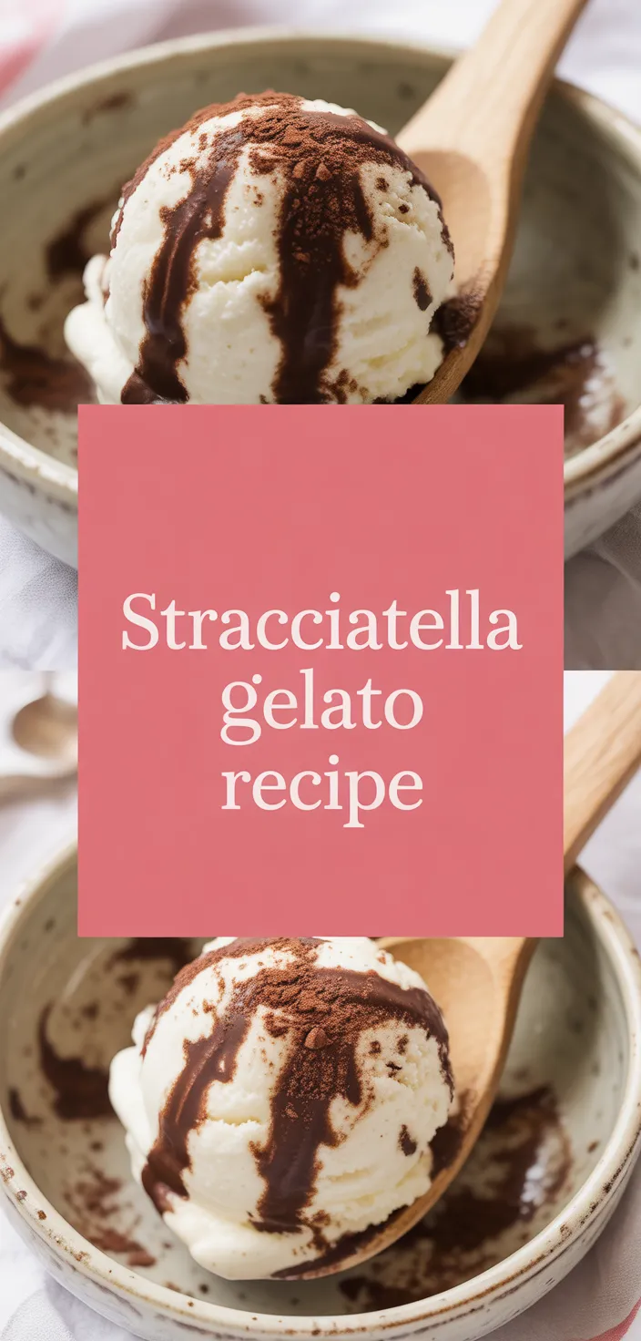A photo of Stracciatella Gelato (Sweet Cream Chocolate Chip) Recipe