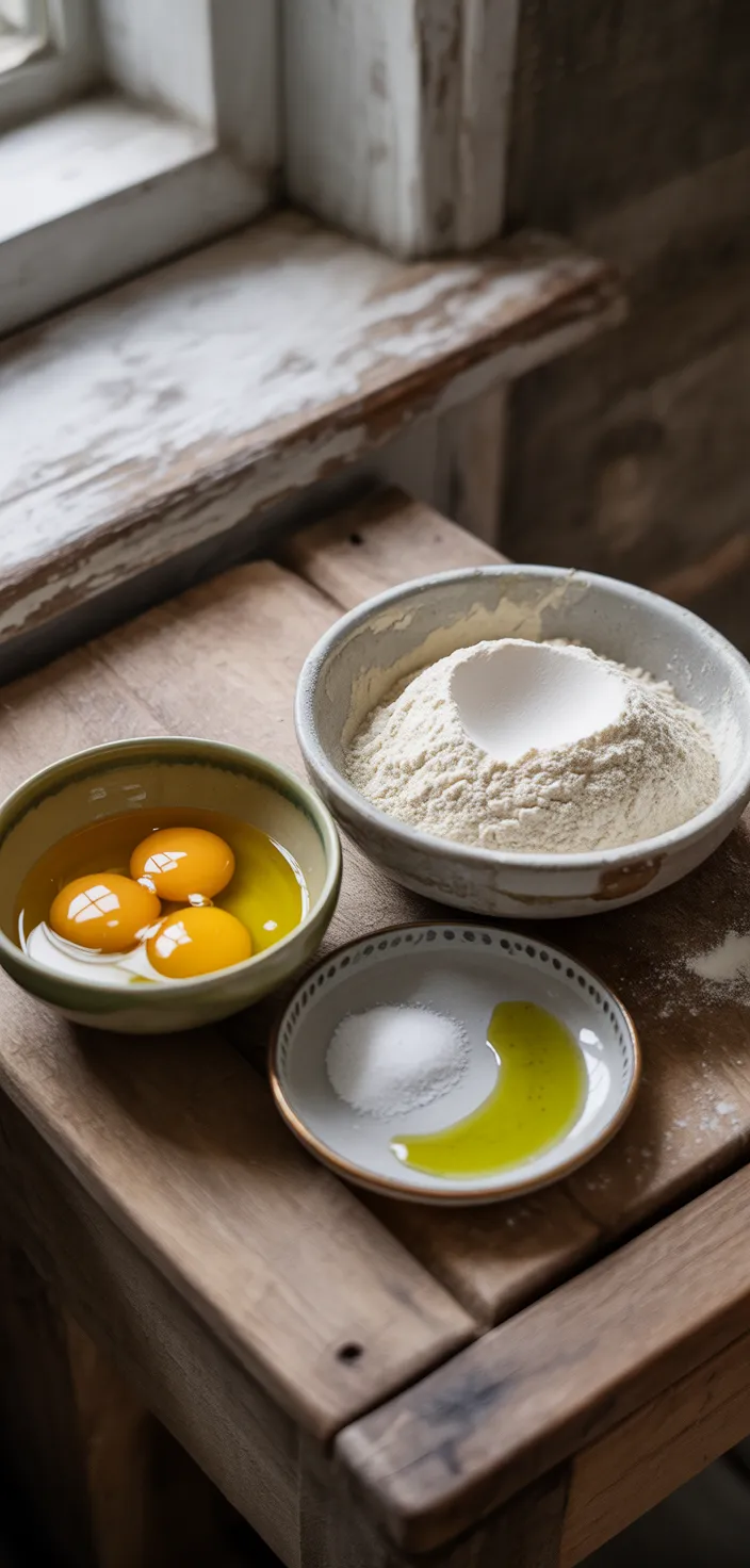 Ingredients photo for Fresh Pasta Dough For Ravioli Recipe