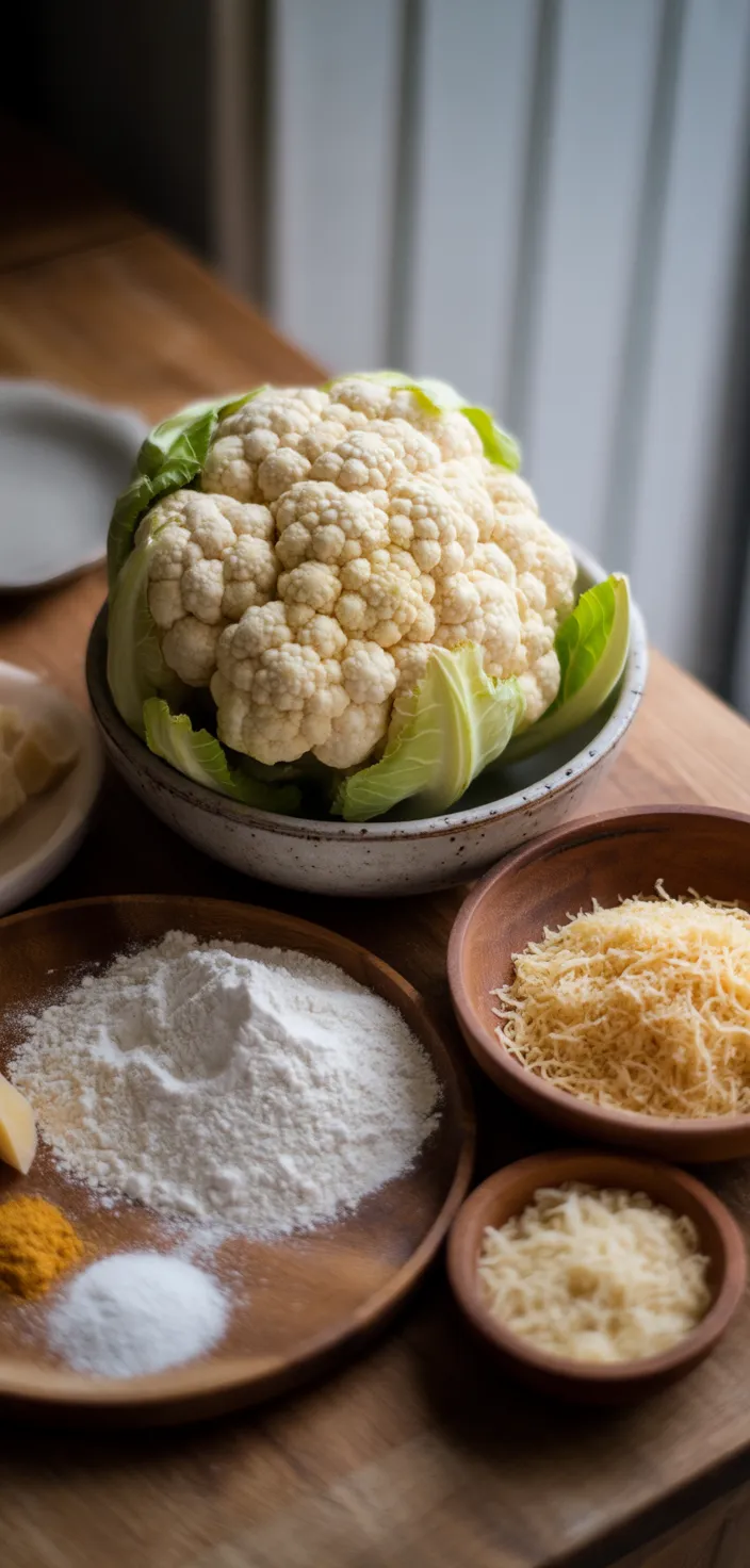 Ingredients photo for Oven Roasted Panko Parmesan Cauliflower Recipe