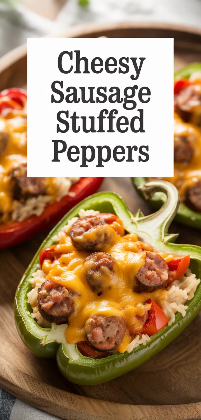 A photo of Cheesy Sausage Stuffed Peppers Recipe