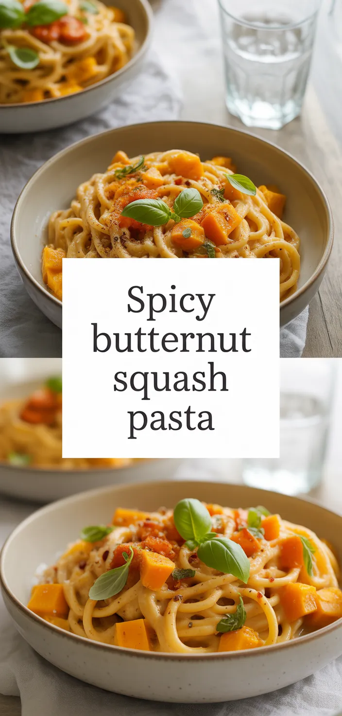 A photo of Spicy Butternut Squash Pasta Recipe