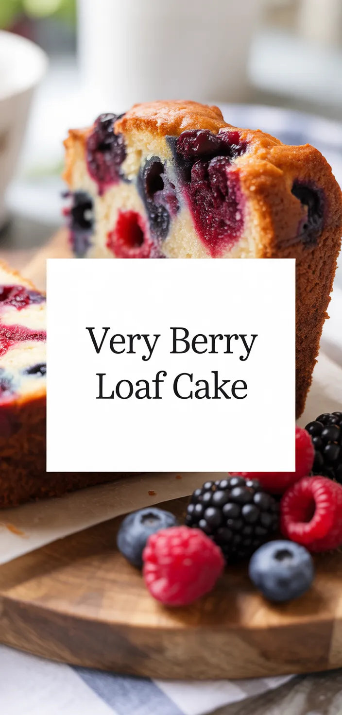 A photo of Very Berry Loaf Cake Recipe