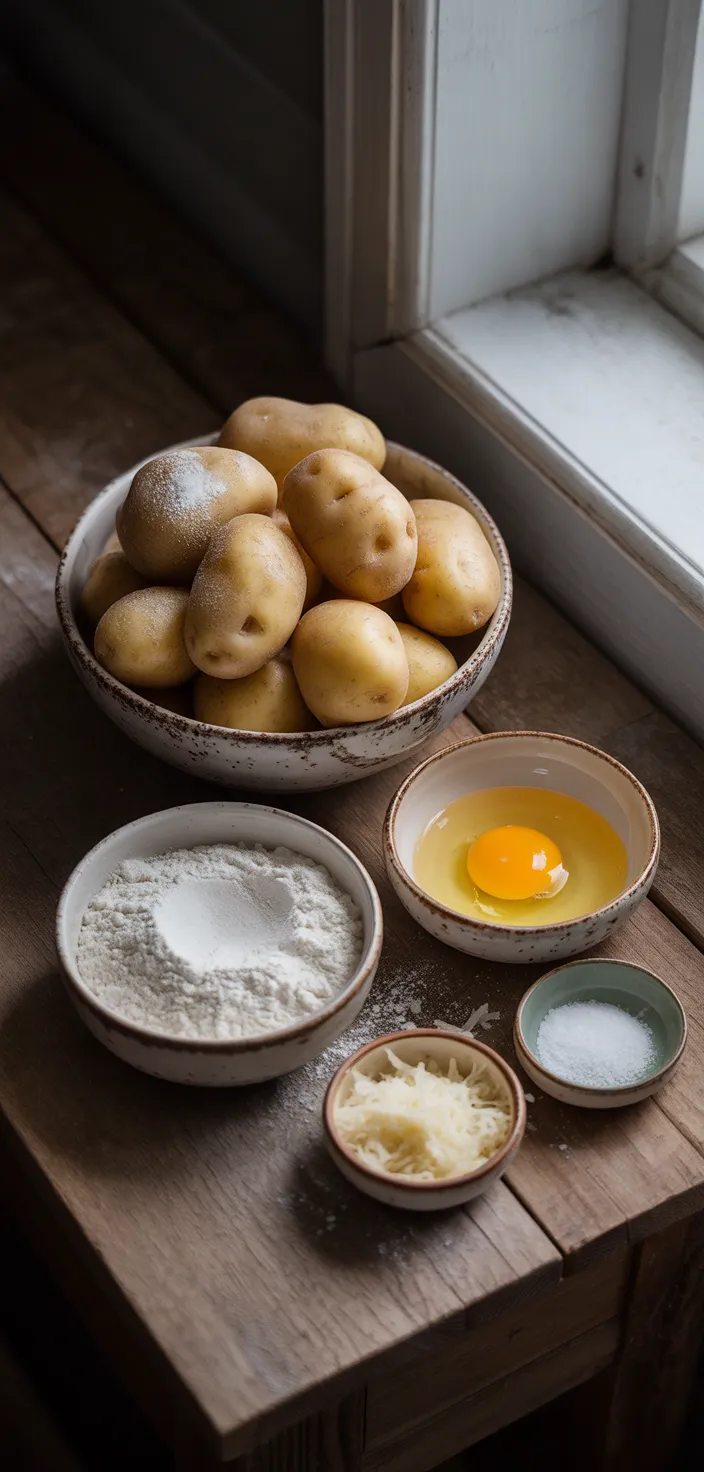 Ingredients photo for Homemade Potato Gnocchi Recipe