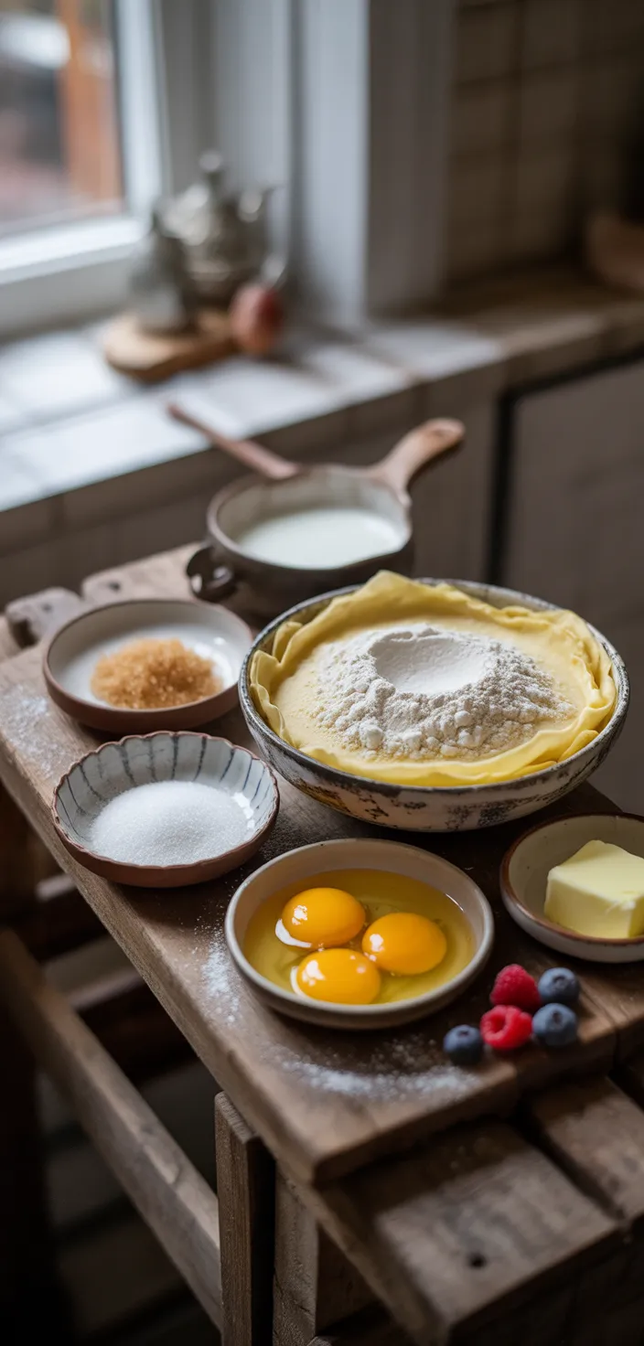 Ingredients photo for How To Make The BEST Crepes (A Complete Guide) Recipe