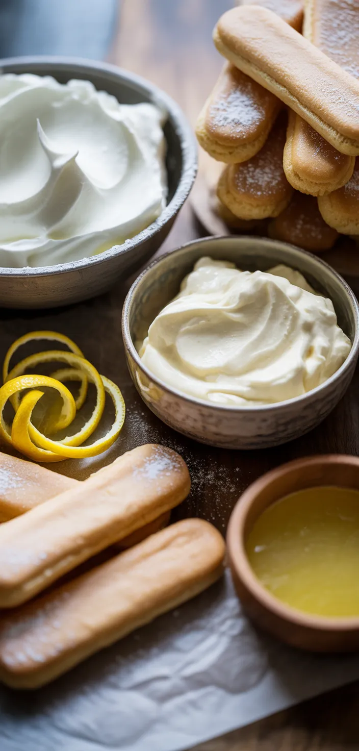 Ingredients photo for Limoncello Tiramisu Recipe