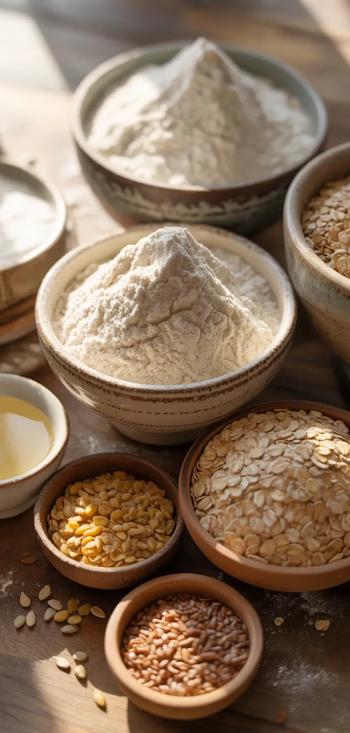 Ingredients photo for Seeded Oat Bread (No Kneading!) Recipe