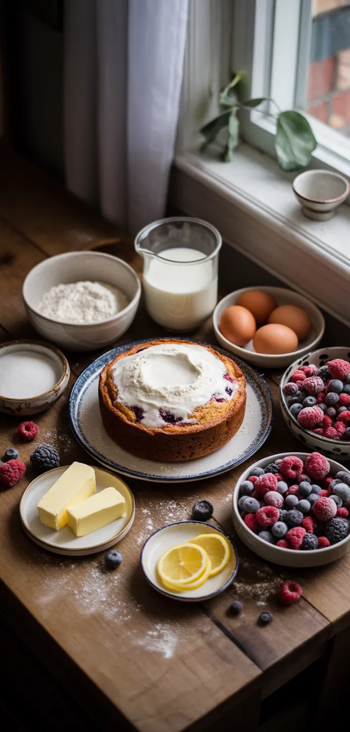 Ingredients photo for Very Berry Loaf Cake Recipe