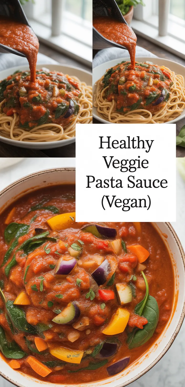 A photo of Healthy Veggie Pasta Sauce (Vegan) Recipe