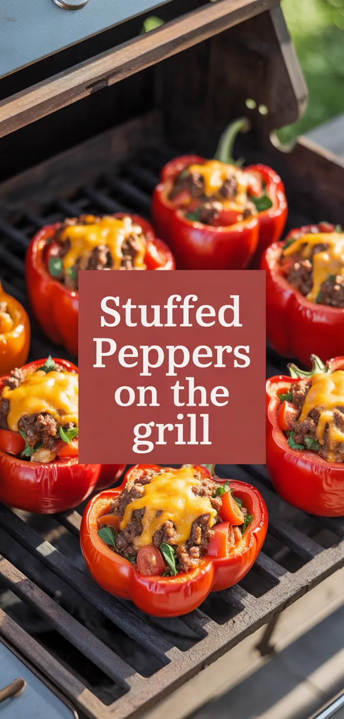 A photo of Stuffed Peppers On The Grill Recipe