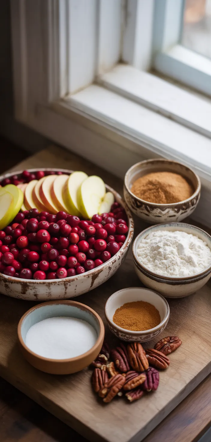Ingredients photo for Cranberry Apple Pie Recipe