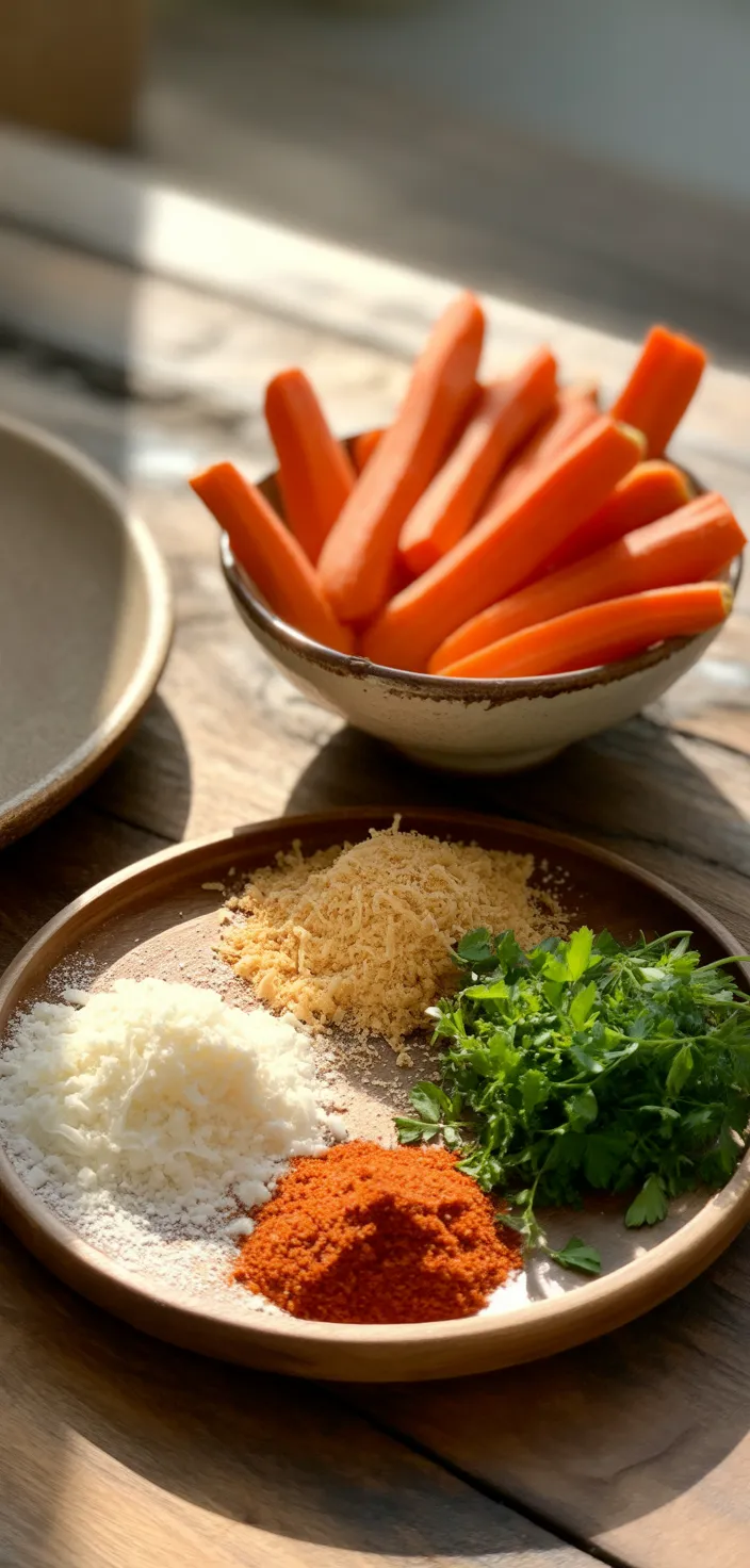 Ingredients photo for Crispy Parmesan Carrots Recipe