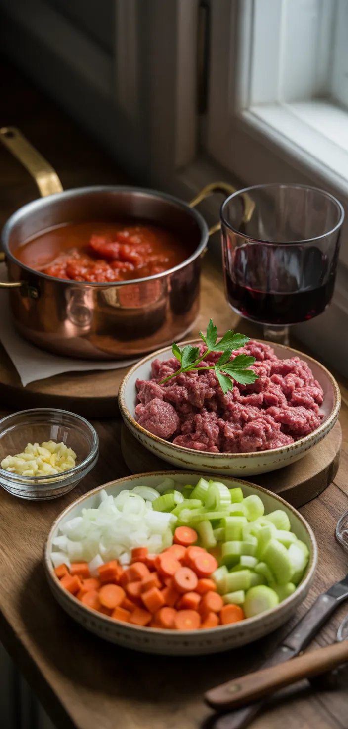 Ingredients photo for Lamb Ragu With Pappardelle Recipe
