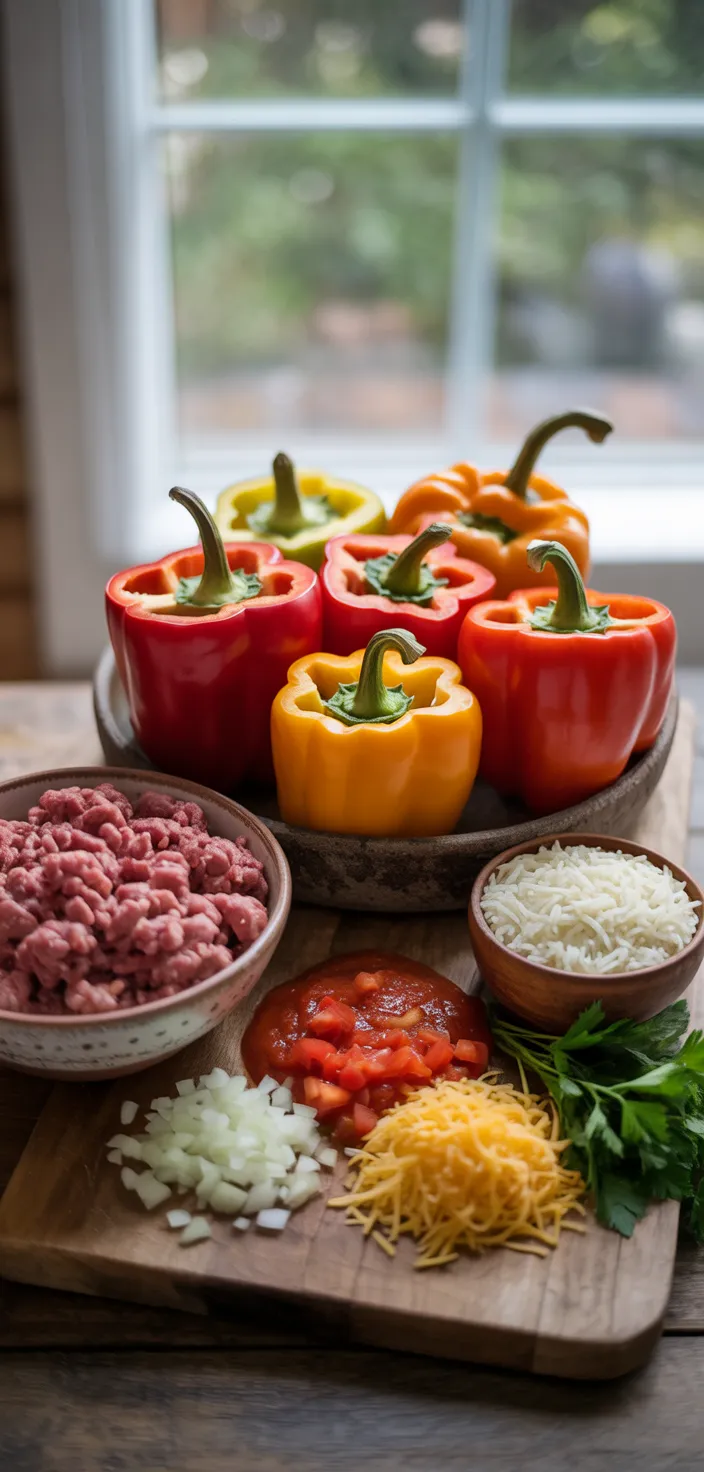 Ingredients photo for Stuffed Peppers On The Grill Recipe
