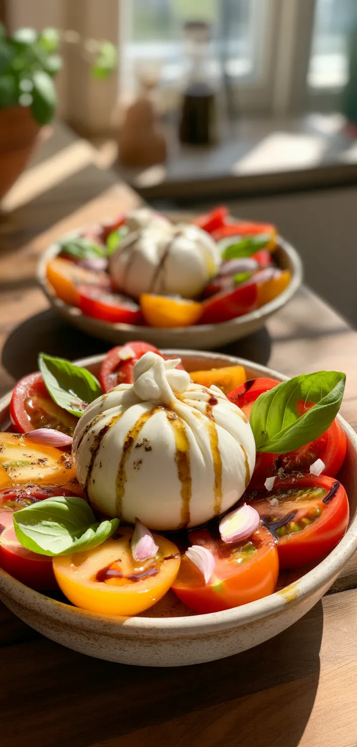 Ingredients photo for Tomato Burrata Salad Recipe