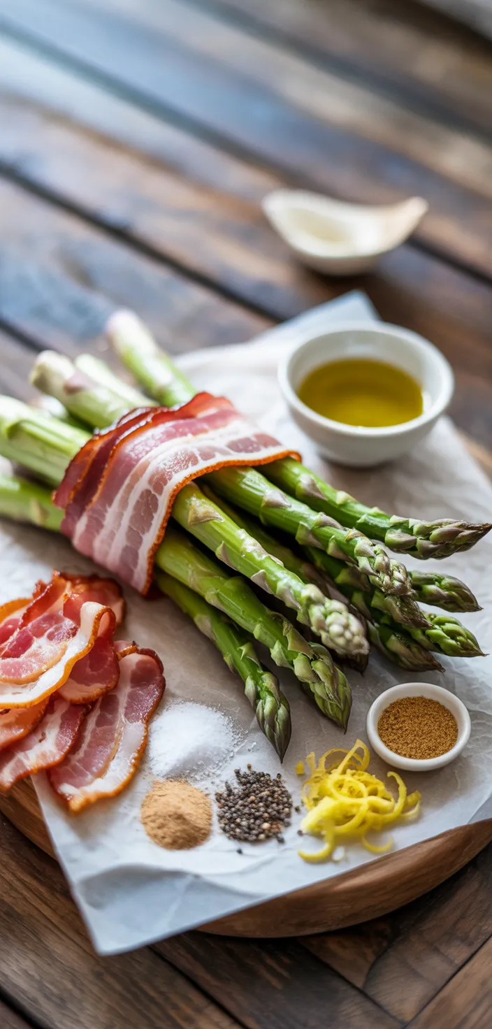 Ingredients photo for Bacon Wrapped Asparagus Recipe