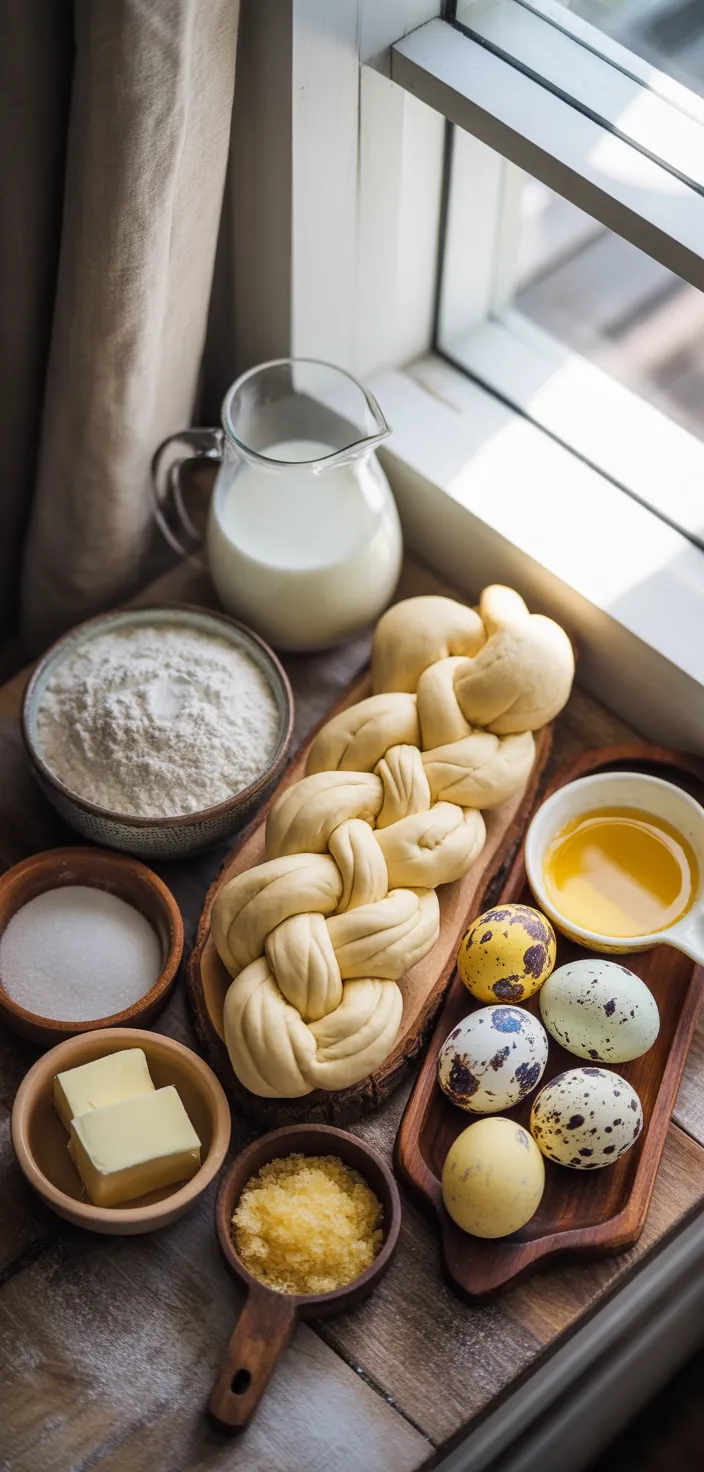 Ingredients photo for Braided Italian Easter Bread (Pane Di Pasqua) Recipe