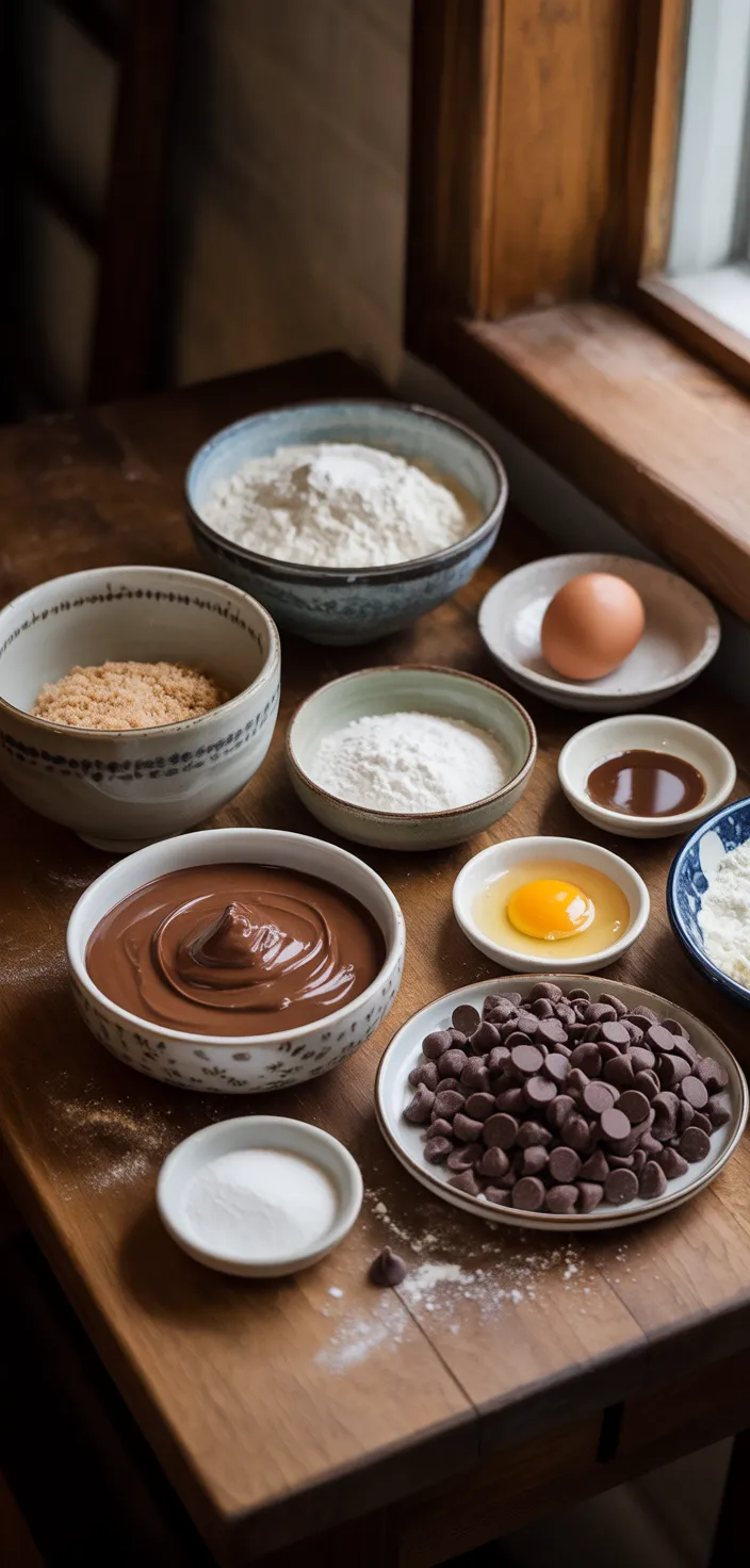 Ingredients photo for Chocolate Chip Nutella Cookies – Like Mother, Like Daughter Recipe