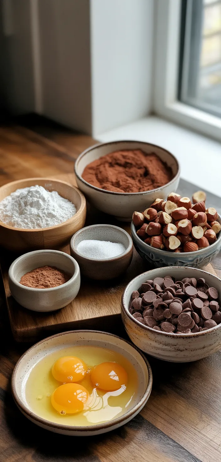 Ingredients photo for Chocolate Hazelnut Biscotti Recipe