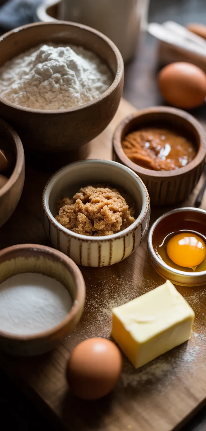 Ingredients photo for Christmas Gingerbread Crinkle Cookies Recipe