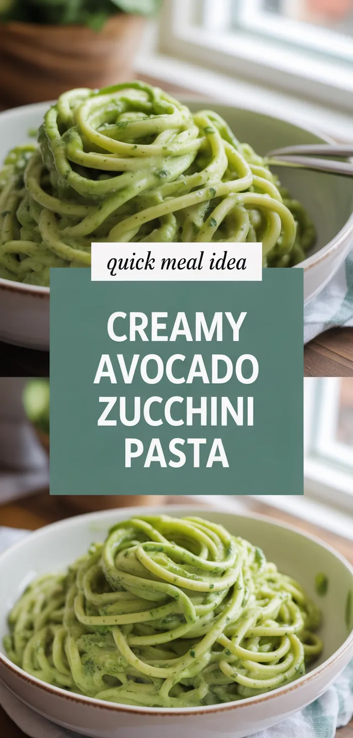 A photo of Creamy Avocado Zucchini Pasta Recipe