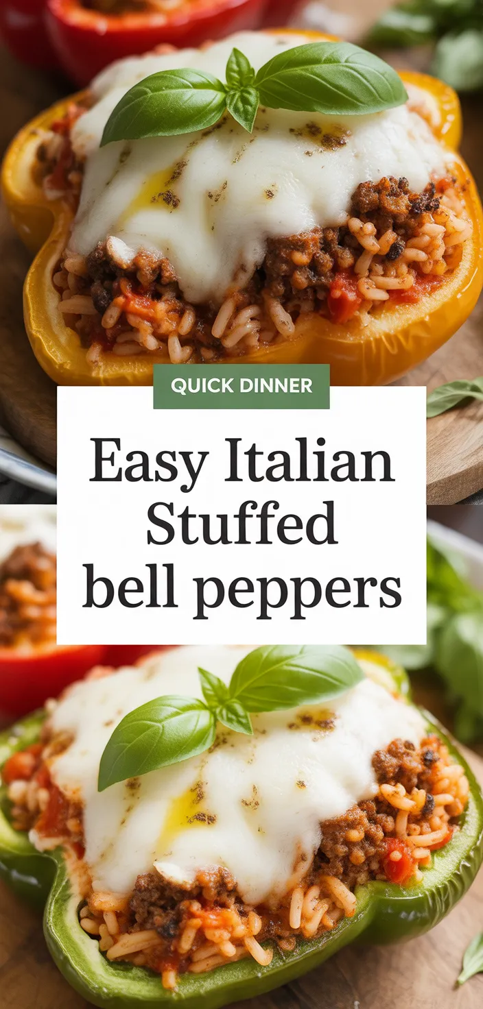 A photo of Easy Italian Stuffed Bell Peppers Recipe