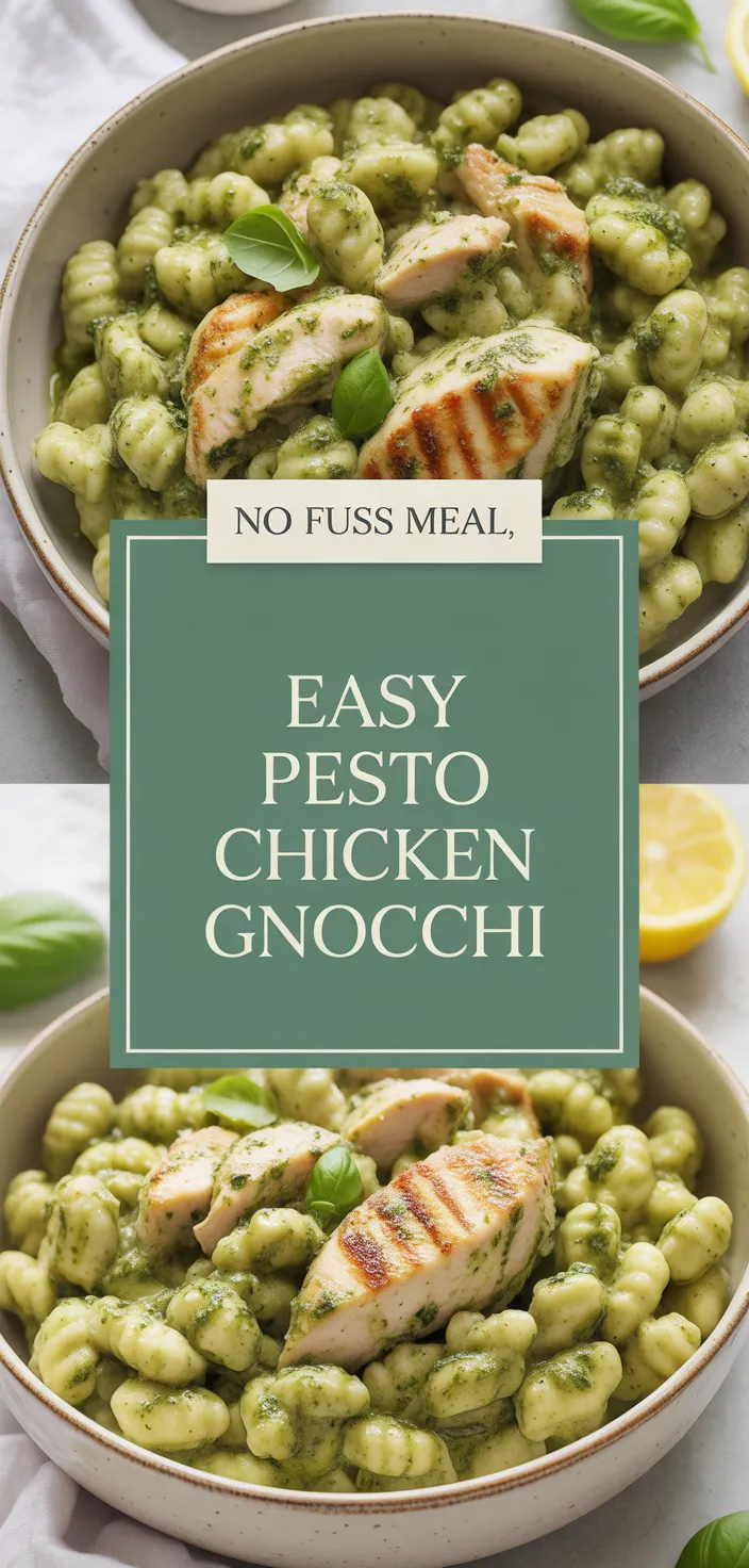 A photo of Easy Pesto Chicken Gnocchi Recipe