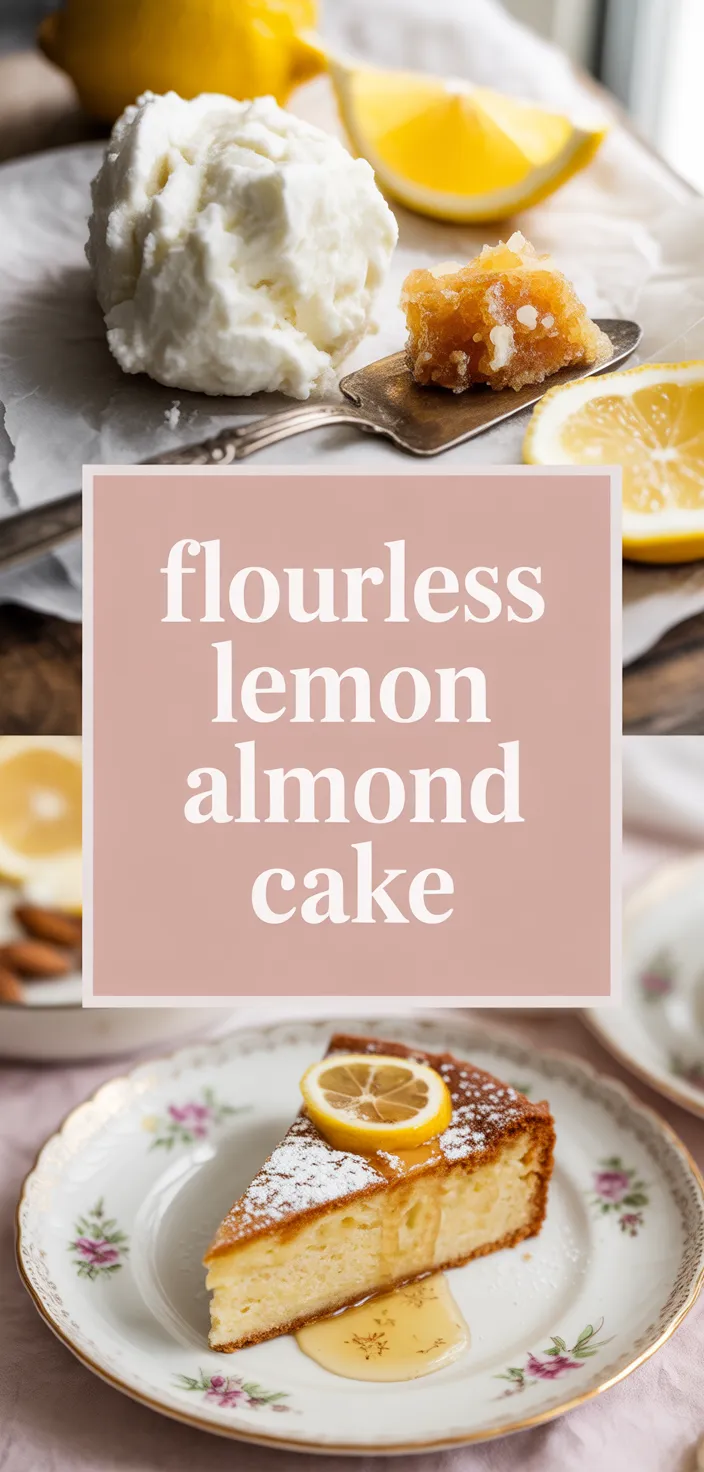 A photo of Flourless Ricotta, Lemon & Almond Cake Recipe – Light & Luscious