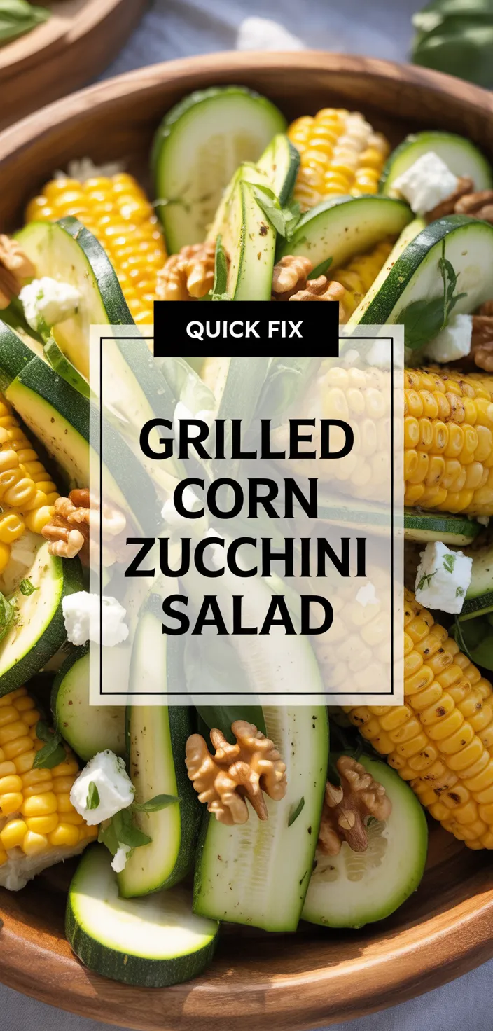 A photo of Grilled Corn Salad With Zucchini And Feta Recipe