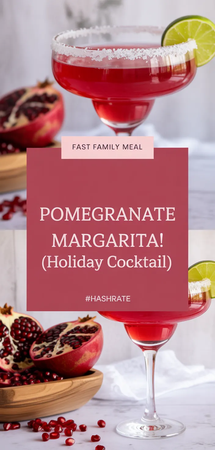 A photo of Pomegranate Margarita! (Holiday Cocktail) Recipe