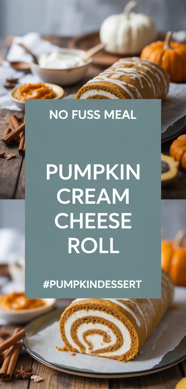 A photo of Pumpkin Roll Recipe With Cream Cheese Filling