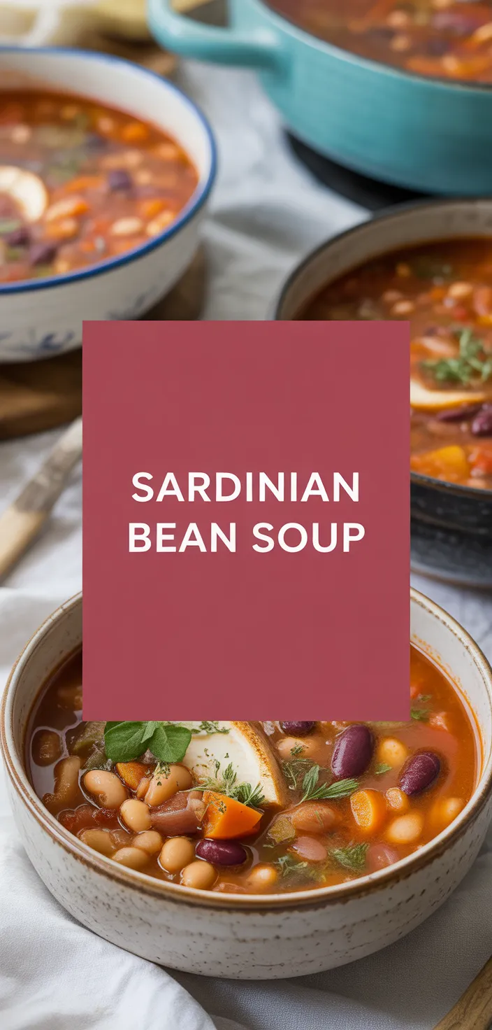 A photo of Sardinian Minestrone Soup With Canned Beans Recipe