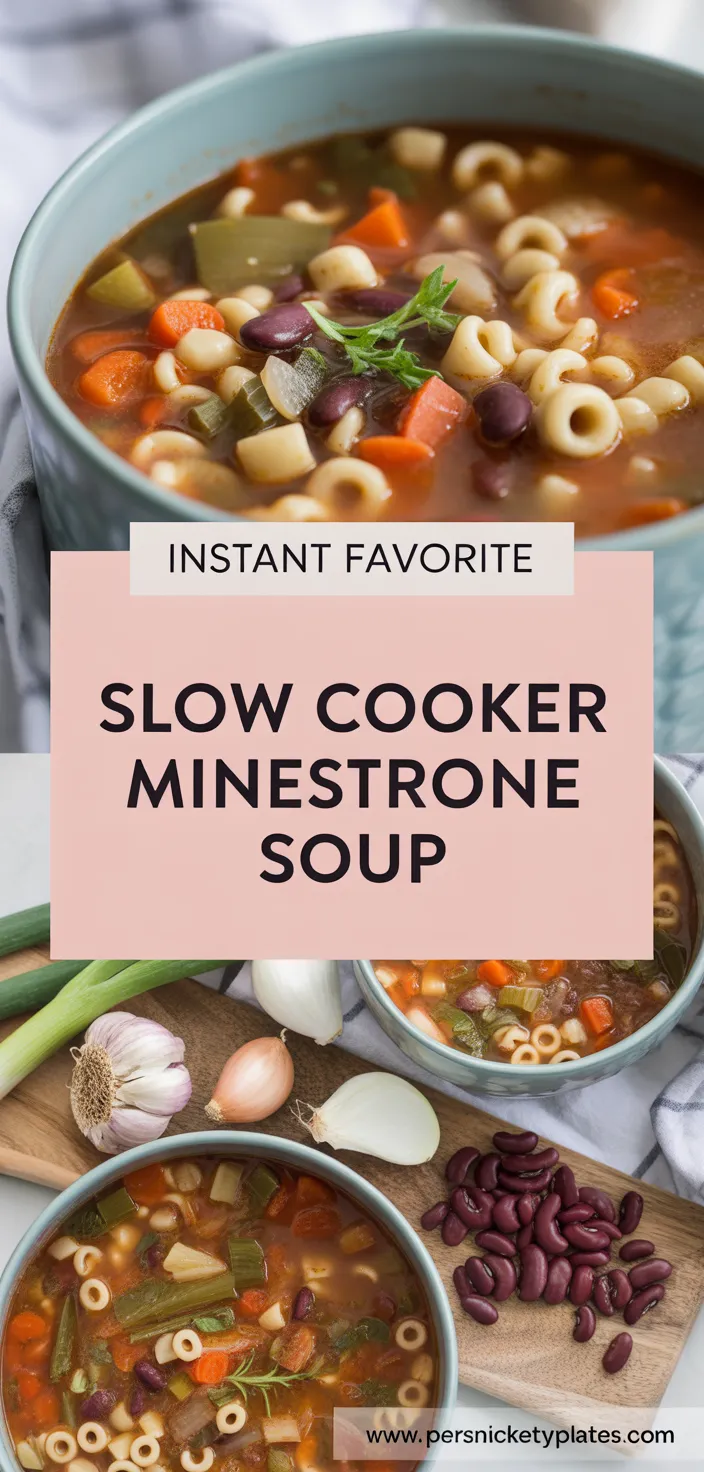 A photo of Slow Cooker Minestrone Soup Recipe