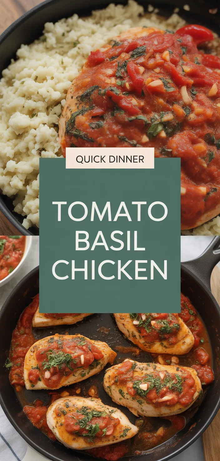 A photo of Tomato Chicken With Basil Garlic Sauce Recipe