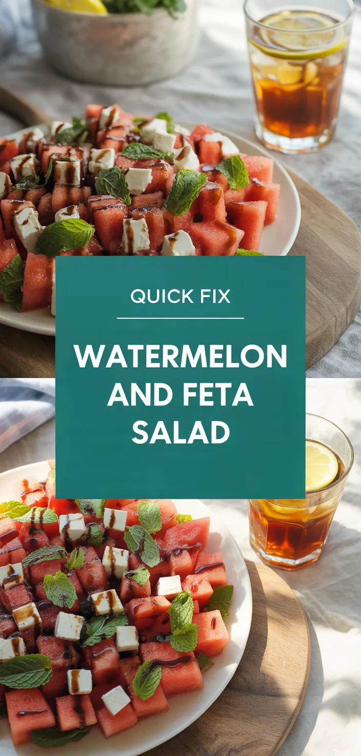 A photo of Watermelon And Feta Salad Recipe
