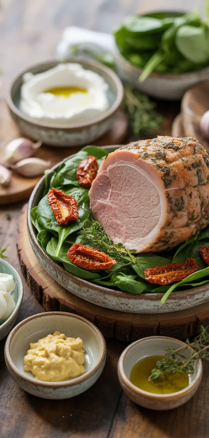 Ingredients photo for Easy Stuffed Pork Tenderloin Recipe