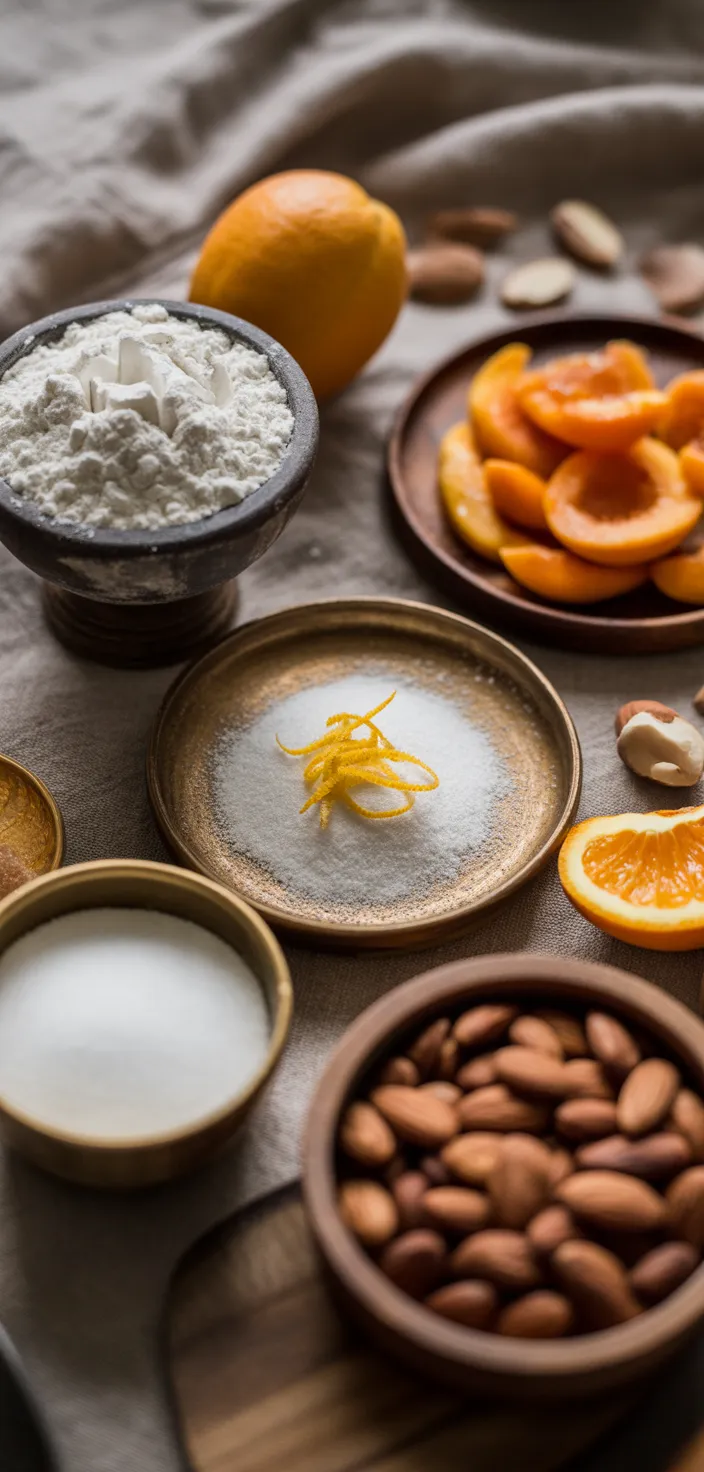Ingredients photo for Orange Apricot Biscotti Recipe