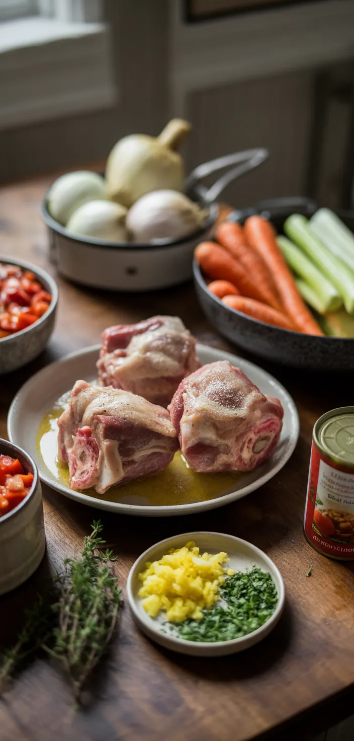 Ingredients photo for Osso Buco Recipe Jamie Oliver