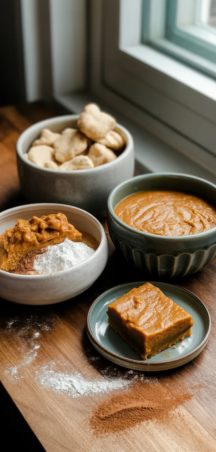 Ingredients photo for Pumpkin Pie Bars Recipe
